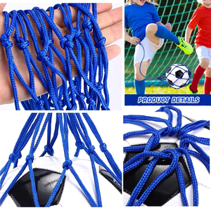 Sac de transport en nylon à maille solide pour ballons de football, de basketball et de sport en plein air, avec filet de frappe pour l'entraînement individuel de football pour jeunes - Product Image 3