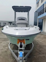 Bateau de pêche sportive en fibre de verre FLIT-620B pour loisirs personnels, bateau à moteur acceptable