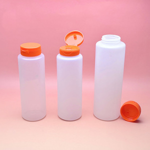 Bouteilles en plastique souples vides de qualité alimentaire 480 ml (16 oz) pour sauce tomate, barbecue, chili, sauce piquante, ketchup, vinaigrette avec bouchon à clapet rouge - Product Image 4