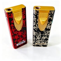 Briquet Dongyi, nouveau design, briquet coupe-vent à flamme jet, boîtier métallique, rechargeable, impression UV, briquet pour fumer et cuisiner