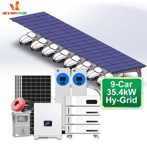 Système de carport solaire connecté au réseau 35,4 kW pour 9 voitures sans batterie, réduction des coûts d'électricité - Product Image 2