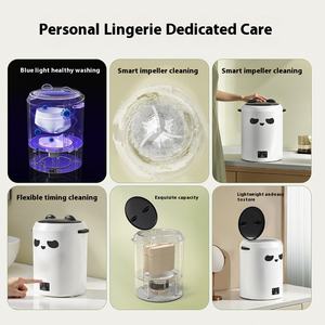 Mini <span class=keywords><strong>Lavadora</strong></span> Eléctrica Plegable Semiautomática Estilo <span class=keywords><strong>Panda</strong></span>, Luz Azul, Ahorro de Energía, Portátil, Ecológica - Product Image 3