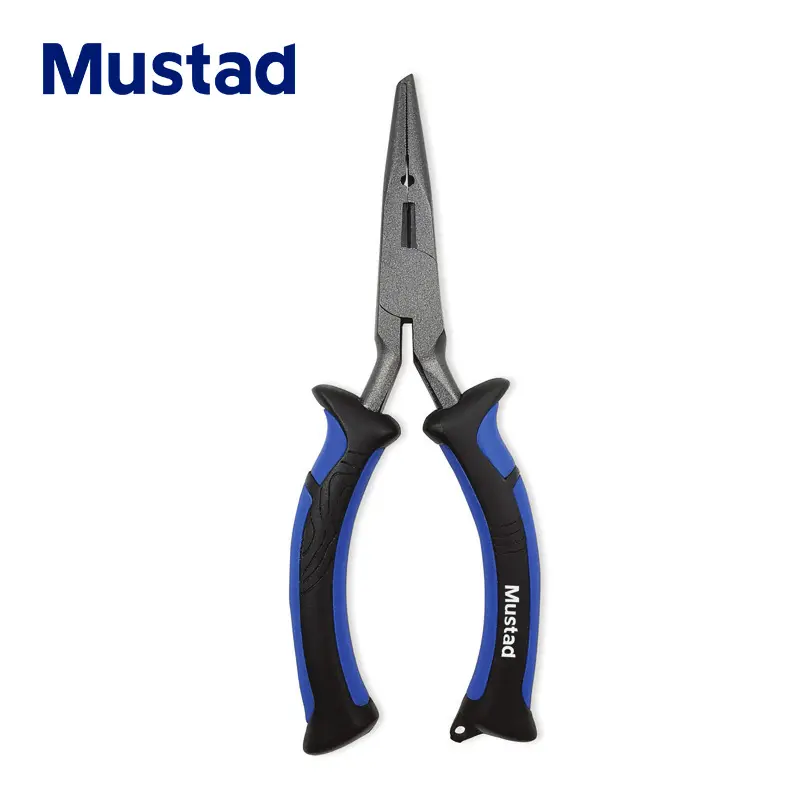 MUSTAD tools mini saltwater fishing long nose split ring pliers multifunctional carbon steel fishing line cutter durable