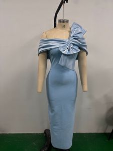 Vestido de Gala Luxuoso Azul Marinho S1540N Sem Alças com Detalhe de Laço Elegante Vestido Corset Lápis Longo para Prom e Eventos - Product Image 5