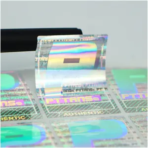 Stiker Hologram keamanan nomor seri kustom kode Qr 3d Label Hologram dengan sistem verifikasi keamanan