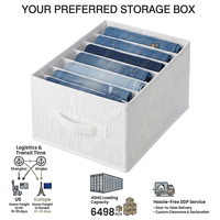 Organisateur de placard pliable pour la maison, séparateur de tiroir, boîte de rangement pour jeans, vente en gros