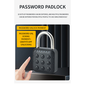 TUYA, venta al por mayor, <span class=keywords><strong>candado</strong></span> electrónico de seguridad inteligente de aleación de Zinc impermeable, <span class=keywords><strong>candado</strong></span> inteligente con contraseña - Product Image 4