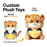 Juguete de Peluche de Tigre Personalizado Directo de Fábrica Profesional, Desarrollo de Prototipos de Proceso Completo, Juguete de Mascota, Animales de Peluche