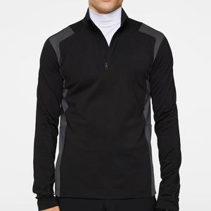 Jersey con cremallera 1/4 de poliéster y LICRA ajustado para hombre con logotipo personalizado, jersey de Golf con cremallera cómoda y ligera elástica de 4 vías - Product Image 4