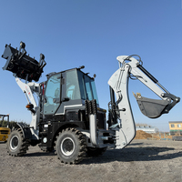 Mountain Raise Backhoe Mini Loader MR45-16 4x4 Wheel Loader Diesel Kapasitas Bucket 0.65m Hemat Biaya