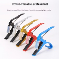 Penjepit Penyetel Gitar Klasik Ukulele CAPO dari Paduan Seng Tahan Lama Grosir, Kustom Transposisi, Kemasan Blister untuk Ekspor