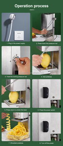 Acero inoxidable 110-240V Nuevo diseño Hardis Curly 110V-220V Cortador Rebanador de ahorro de costos Máquina rebanadora de papas y frito francés - Product Image 6