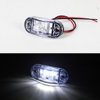Feu de position latéral 12-24V 3W à 2 LED, multicolore, pour camion, remorque, fourgonnette, indicateur de dégagement latéral