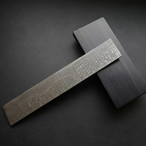 Barra de Acero de Damasco Doble Templado, Forjada a Mano, Lámina de Metal con Alto Contenido de Carbono, Materia Prima en Bruto para Fabricación de Herramientas de Caza Personalizadas - Product Image 1
