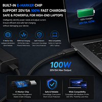 Câble d'extension USB C professionnel LUNG KAY OEM, 10 Gbps, USB 3.1 Gen 2, PD 100 W, charge rapide, type C mâle vers femelle