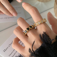 2025 anneaux coeur à la mode Index doigt ouverture anneaux réglables Moissanite anneaux pour femmes bijoux décoration