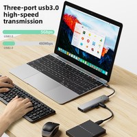 Pabrik USB C Hub 3 * USB 3.0 port Multiport adaptor 4K/30Hz HDTV 100W PD USB C Dock Smart pembaca kartu telepon Laptop PC perhiasan