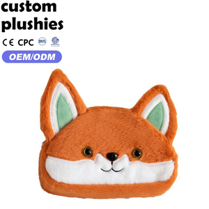 Étui à crayons en peluche renard de dessin animé personnalisé en usine avec yeux en plastique sécurisés – Prix idéal pour les étudiants - Product Image 1