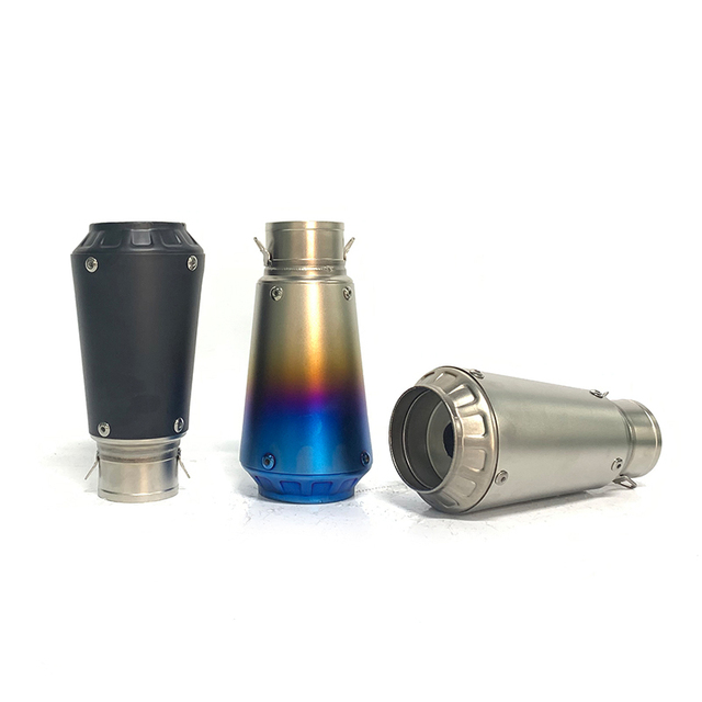 Bulls Motor Universal 51MM  Motorcycle  Exhaust Muffler Short GP Exhaust for Duke 390 690 790 890 1290  Moto Exhaust