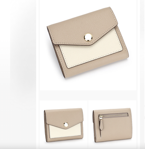 Andong Genuine Cow Leather Short <b>Wallet</b> <b>Womens</b> Purse Korean Fashion Contrast Color Lady <b>Card</b> Holder <b>Women</b> Coin Purses Bag - Product Image 4