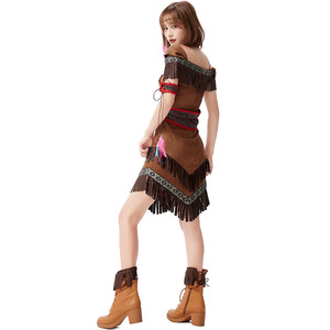 Disfraces de <span class=keywords><strong>Princesa</strong></span> Indígena de Carnaval para Mujer, Disfraz de <span class=keywords><strong>Pocahontas</strong></span> para Adultos, Disfraz de Cosplay para Fiesta de Purim - Product Image 4