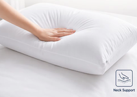 Oreiller hybride moderne Saint Glory, réglable, avec noyau en mousse à mémoire de forme déchiquetée, garnissage alternatif moelleux, soutien du cou