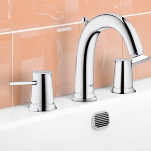 Lavabo à trois trous German Bosco 20198, lavabo pour eau chaude et froide 20198000 - Product Image 2