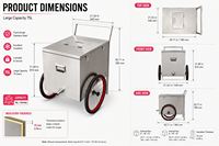 Chariot de vente ambulant contemporain pour glaces, sorbets et boissons fraîches