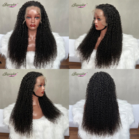 Fournisseur de cheveux indiens bruts en gros, qualité 12A, de 12 à 30 pouces # Perruques en cheveux humains avec dentelle frontale N 13X4, style pixie bouclé