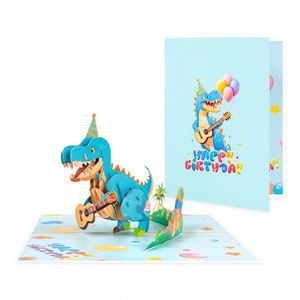 การ์ดป๊อปอัพไดโนเสาร์ 3 มิติ ขายส่งยอดนิยมสำหรับวันเกิด - Product Image 1
