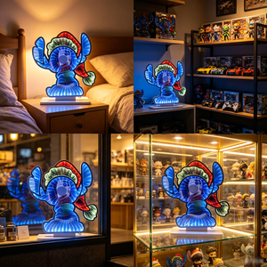 Lampe à miroir infini LED en plastique personnalisée, design Art Déco rotatif pour la décoration de la maison, cadeaux d'Halloween et d'anniversaire - Durable, résistant à l'eau - Product Image 3
