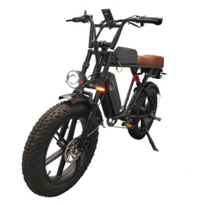Vélo de montagne électrique rétro à moteur arrière sans balais, pneus larges de 20 pouces, pour terrain neigeux, batterie au lithium 48V 10Ah/15Ah, étanche - Product Image 5