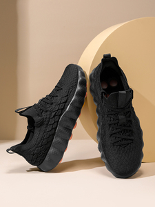 <span class=keywords><strong>Chaussures</strong></span> de sport décontractées pour hommes, style course et basketball, empeigne en mesh, semelle extérieure et intermédiaire en caoutchouc, doublure en coton - Product Image 3