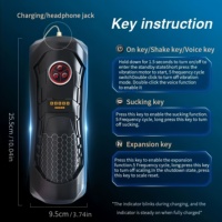 Godet Masturbateur Masculin Automatique Télescopique et à Aspiration avec Chauffage, 7 Modes de Stimulation Vibrante et Pulsante, Jouet Sexuel pour Homme
