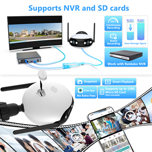 Ikevision icsee ống kính kép Bullet Camera an ninh không dây với ống kính toàn cảnh 2K, phát hiện chuyển động báo động, Alexa hỗ trợ CCTV - Product Image 5