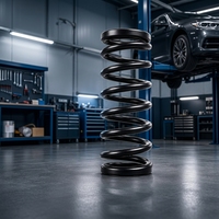 Ressort de suspension automobile noir anti-fatigue, de précision, de qualité véhicule