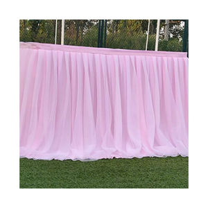 Fournitures d'événement Tulle Tutu Design Jupe de table de fête de mariage Plinthe jetable Décoration pour tables - Product Image 1