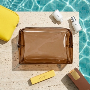 กระเป๋าใส่เครื่องสำอางใส PVC แฟชั่นฤดูร้อน หูหิ้วนุ่ม ซิปปิด ขนาดใหญ่ สำหรับเดินทาง ใส่ผลิตภัณฑ์ดูแลผิว มีหลายสี ใช้ได้ทั้งที่ชายหาดและสปา - Product Image 2