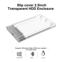Ou Convertisseur de disque dur externe 9.5mm Transparent Hi-speed USB 3.0 à 2.5 Inch SATA Enclosure 7mm Plastic OEM Stock jusqu'à 2 TB