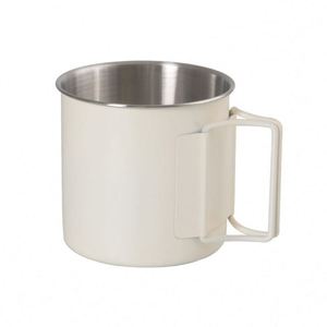 Outdoor Camping Stainless Steel 304 Tumbler 330ml Capacity Green Black Folding Handle Modern <b>Spray</b> Painted Mug - Product Image 3