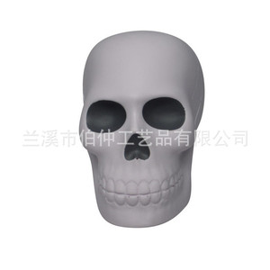 Pu Foam <b>Skull</b> Stress Ball White Round Halloween <b>Decoration</b> Soft Grasp Toy Adult - Product Image 3