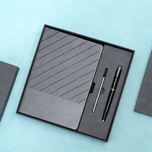 Custom Logo Luxury Soft PU Leather A5 <b>Notebook</b> Journal Gift <b>Set</b> with Pen Refill Personalised Leather <b>Notebook</b> with Pen Gift <b>Set</b> - Product Image 3