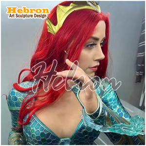 Nueva Escultura de Resina de Diseño, Busto de Mera con Cabello Rojo, Estatua de Tamaño Real del Superhéroe <span class=keywords><strong>Aquaman</strong></span> para Colección - Product Image 4