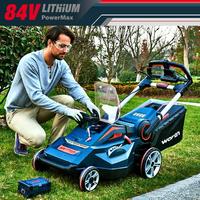 Mesin Pemotong Rumput Taman Tanpa Kabel 1800W 84V Baterai Lithium Brushless DIY, Penggerak Sendiri, Penampung Rumput 60L, Dapat Dilipat