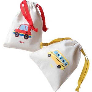 Bolsas de Regalo de Algodón Ecológicas de 5x6cm, 7x9cm, 8x10cm con Cinta de Colores, Bolsas Reciclables para Empacar Juguetes, Bolsas Protectoras contra el Polvo - Product Image 2