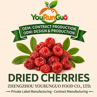 Cerises entières séchées naturelles et sucrées 10kg en conserve, collation saine, vente en gros
