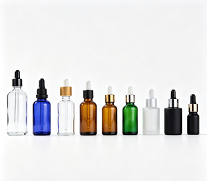 Clear Glass Empty Vial Gold Cap 10ml 15ml 30ml 50ml Essential Oil Dropper <b>Bottle</b> For Cosmetic Liquid Sample - Product Image 1