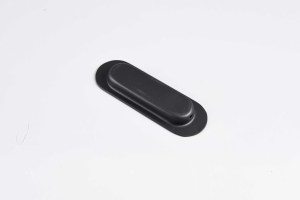 Manija de puerta corredera de color negro con forma ovalada - Product Image 4