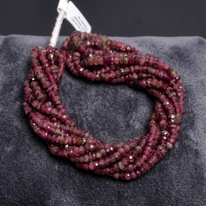 Turmalina Rosa Natural, Piedras Preciosas Sueltas de 4x4x3mm, Corte Rondelle Facetado, Hilo de 16 Pulgadas, Efecto de Color, para Joyería, Gemas Gigli Rigli - Product Image 4