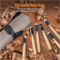 Ensemble de ciseaux à bois professionnels en acier allié avec manche en bois, outils de précision pour la sculpture et la gravure détaillées